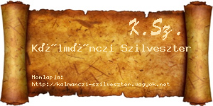 Kálmánczi Szilveszter névjegykártya